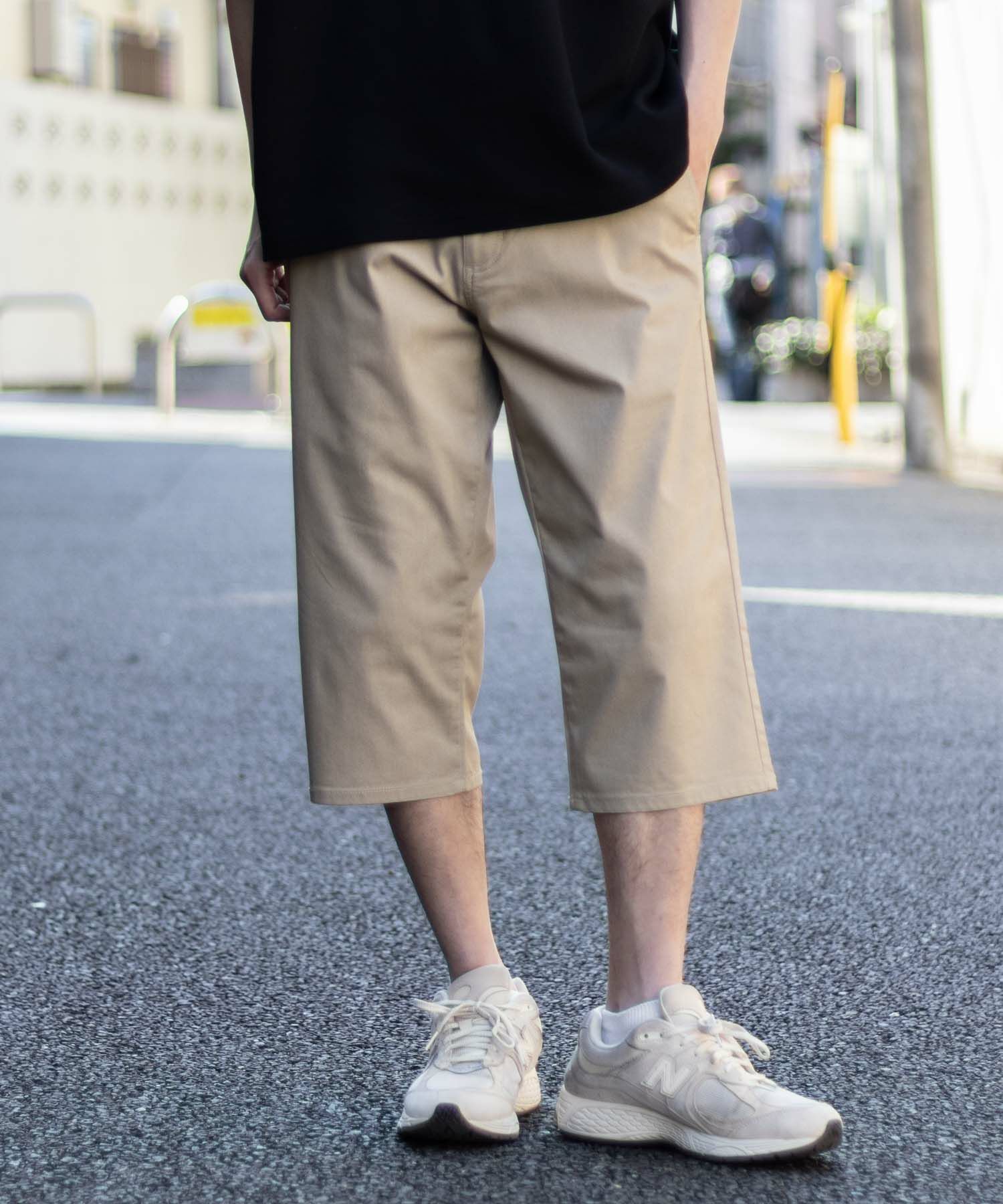 NAVY SARARI 裏メッシュドビークロップドパンツ メンズ商品サムネイル-4