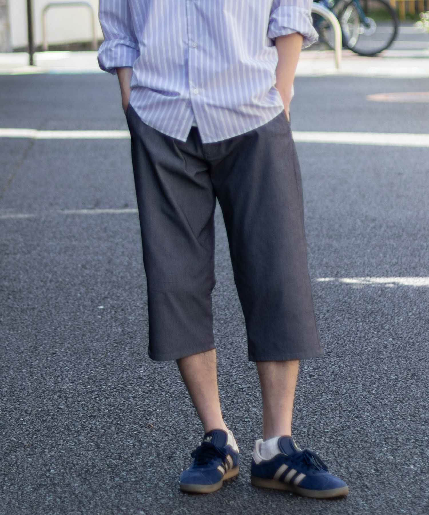 NAVY SARARI 裏メッシュドビークロップドパンツ メンズ商品サムネイル-7