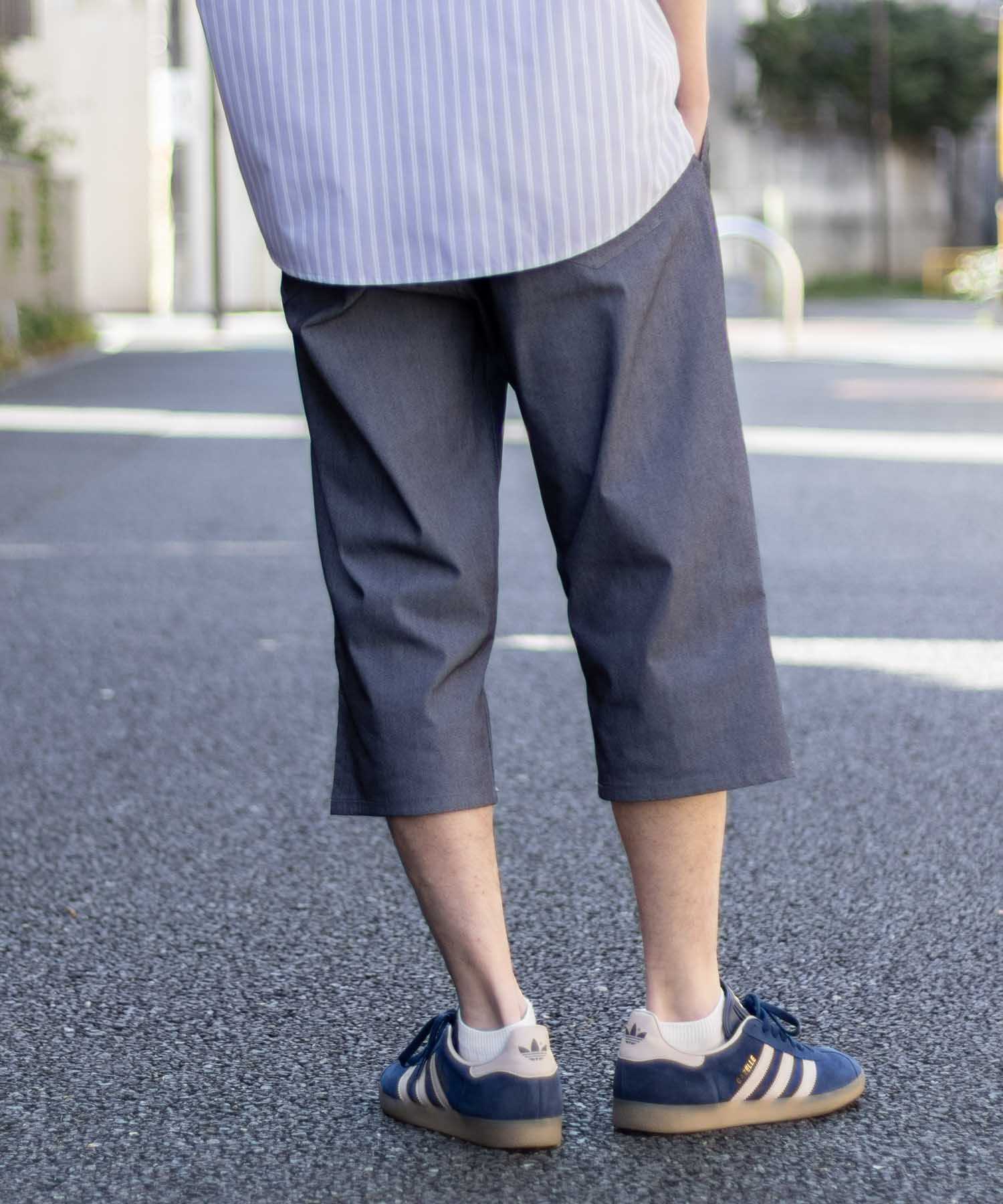 NAVY SARARI 裏メッシュドビークロップドパンツ メンズ