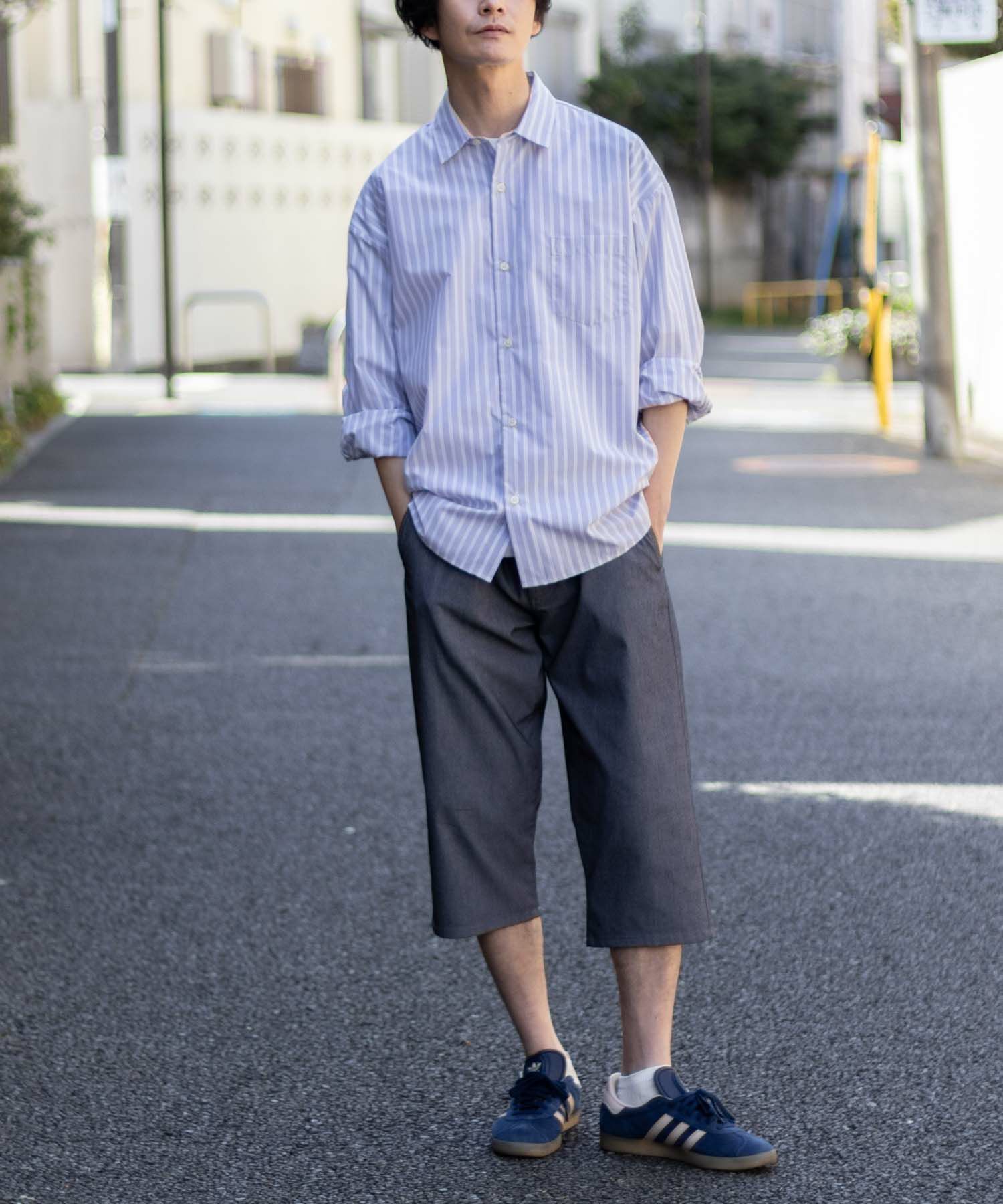NAVY SARARI 裏メッシュドビークロップドパンツ メンズ商品画像-10