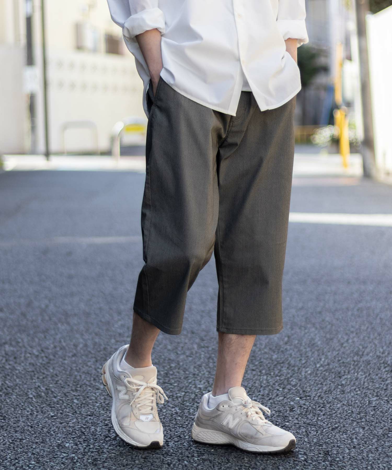 NAVY SARARI 裏メッシュドビークロップドパンツ メンズ商品サムネイル-15