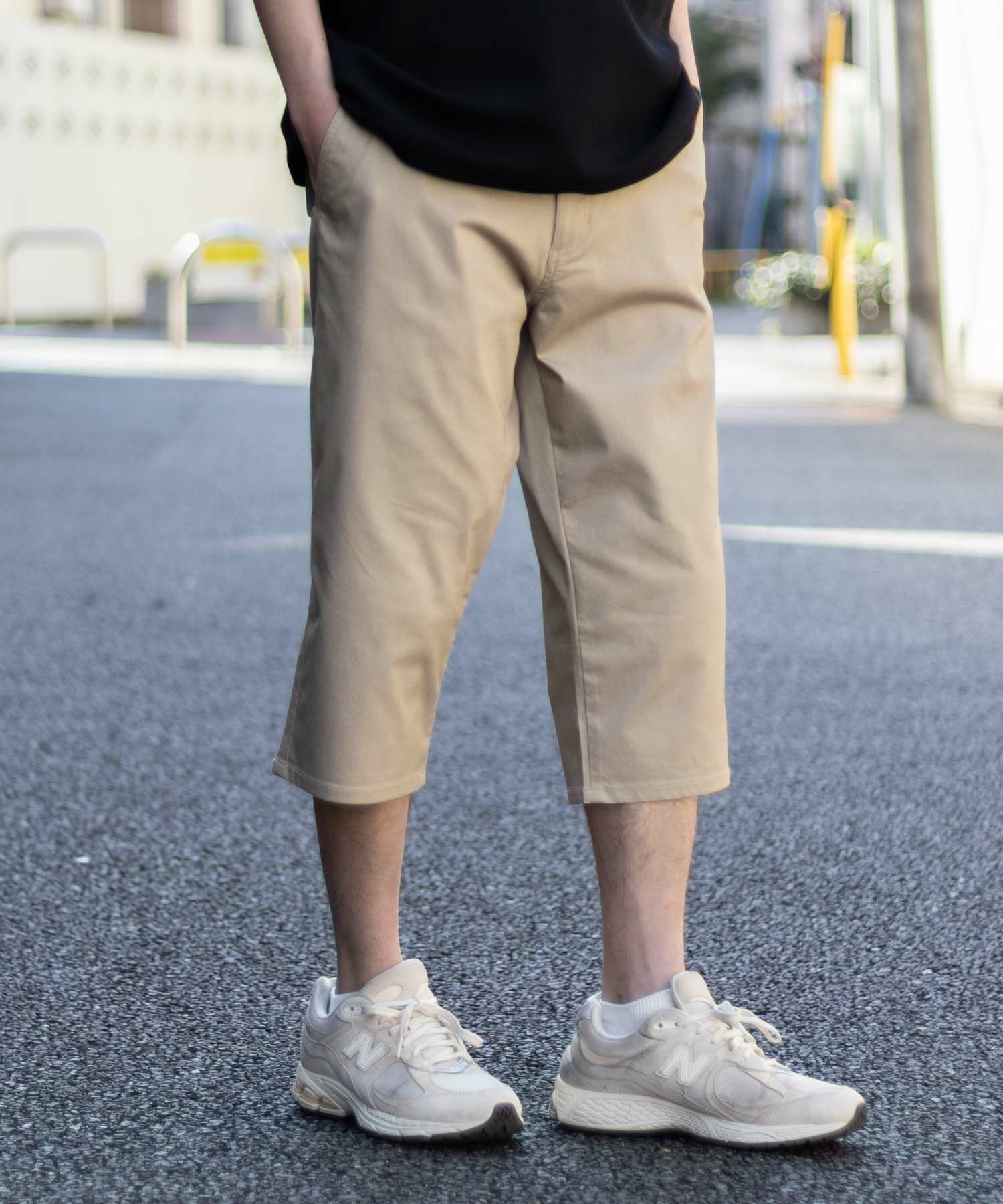 NAVY SARARI 裏メッシュドビークロップドパンツ メンズ