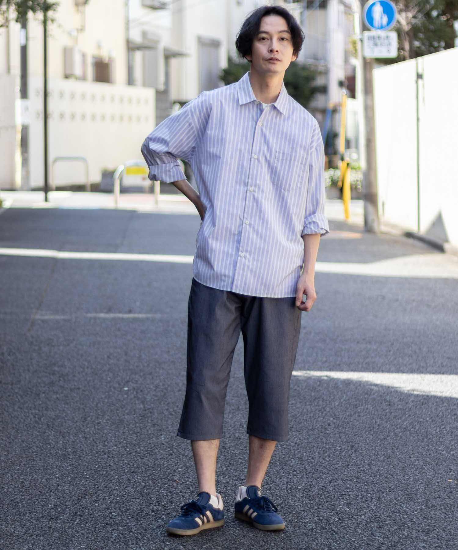 NAVY SARARI 裏メッシュドビークロップドパンツ メンズ