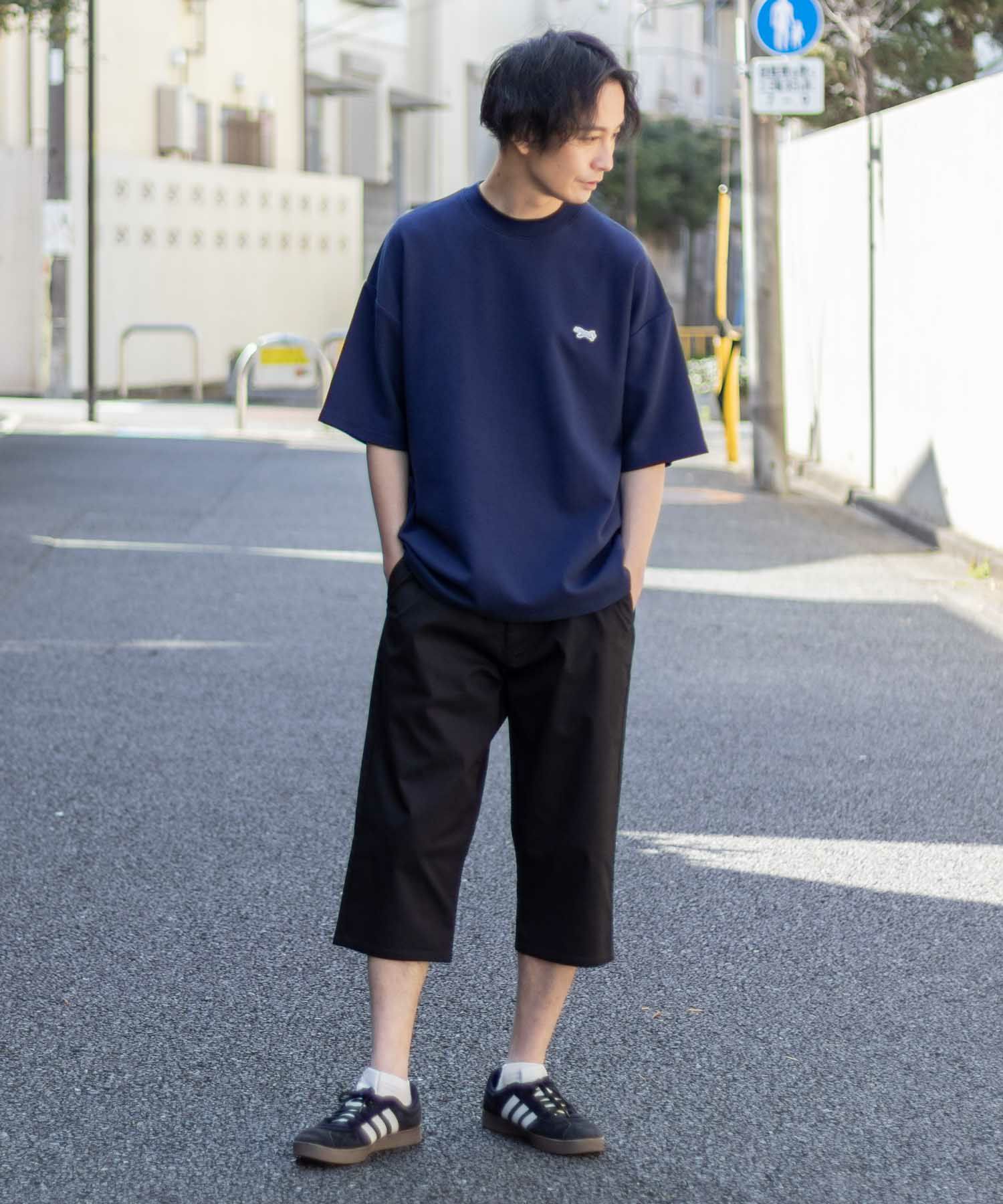 NAVY SARARI 裏メッシュドビークロップドパンツ メンズ