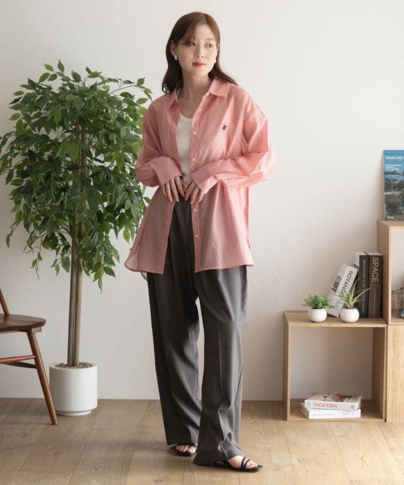 BEVERLY HILLS POLO CLUB シアー長袖シャツ レディース