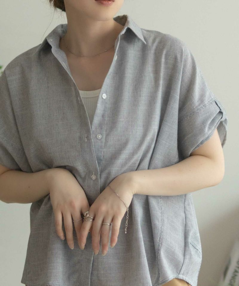 nAvy  袖リボン前開きシャツ レディース商品画像-16