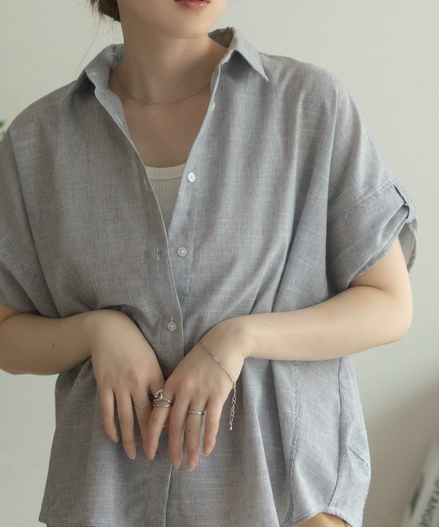 nAvy  袖リボン前開きシャツ レディース商品サムネイル-16