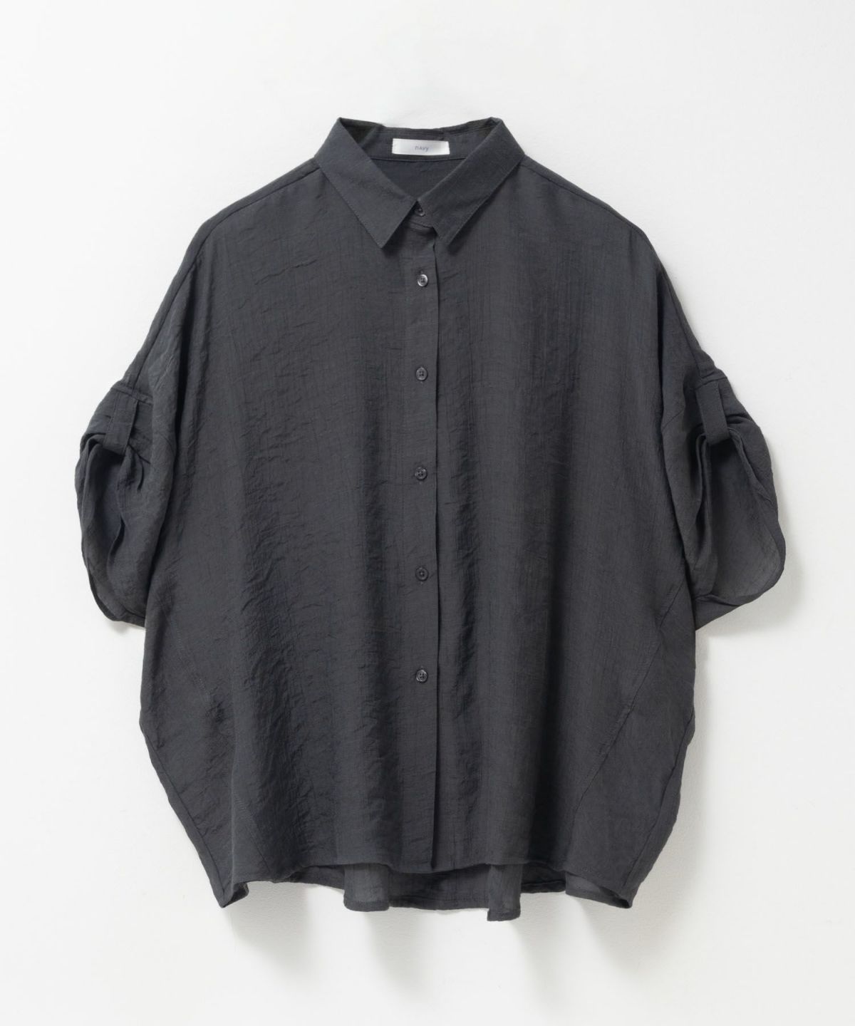 nAvy 袖リボン前開きシャツ レディース