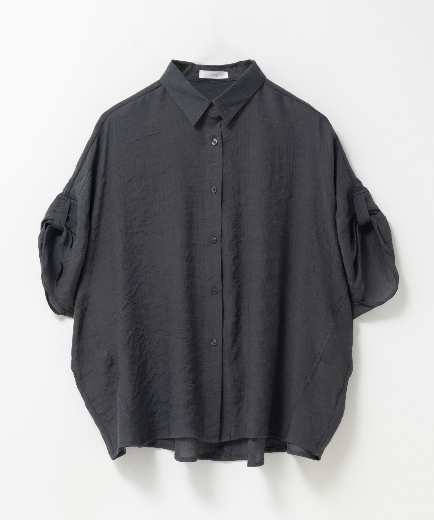 nAvy 袖リボン前開きシャツ レディース