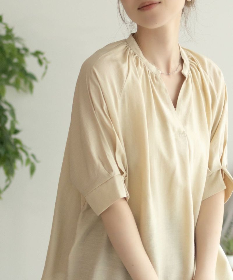 nAvy  5分袖スキッパーブラウス レディース商品画像-3