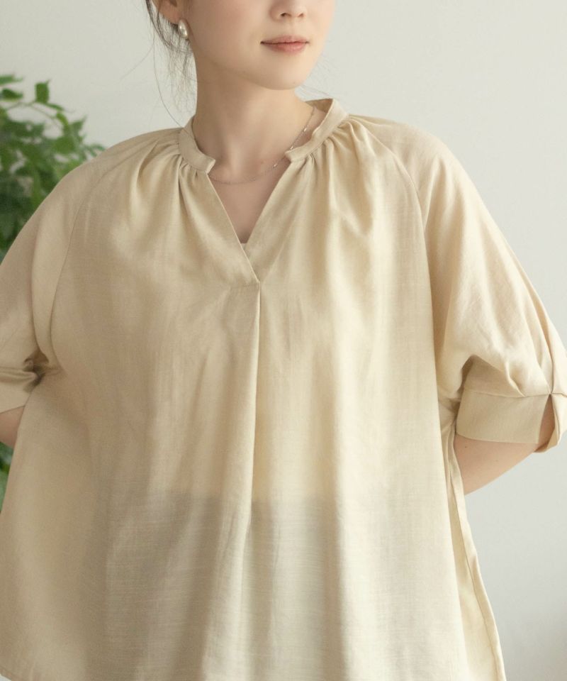 nAvy  5分袖スキッパーブラウス レディース商品画像-18