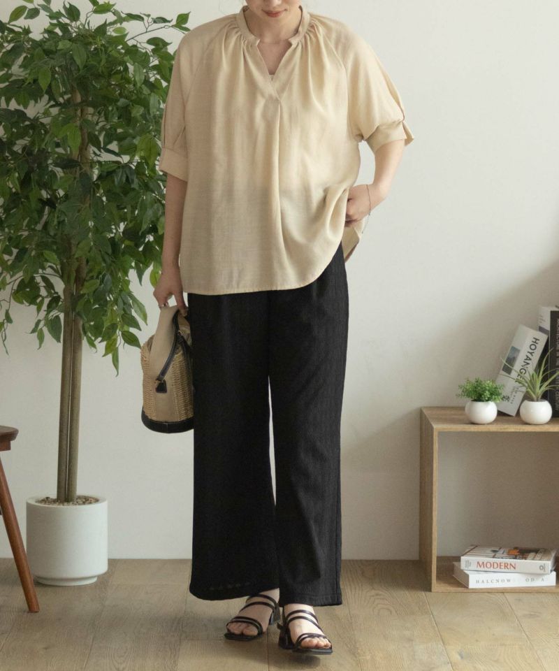 nAvy  5分袖スキッパーブラウス レディース商品画像-20