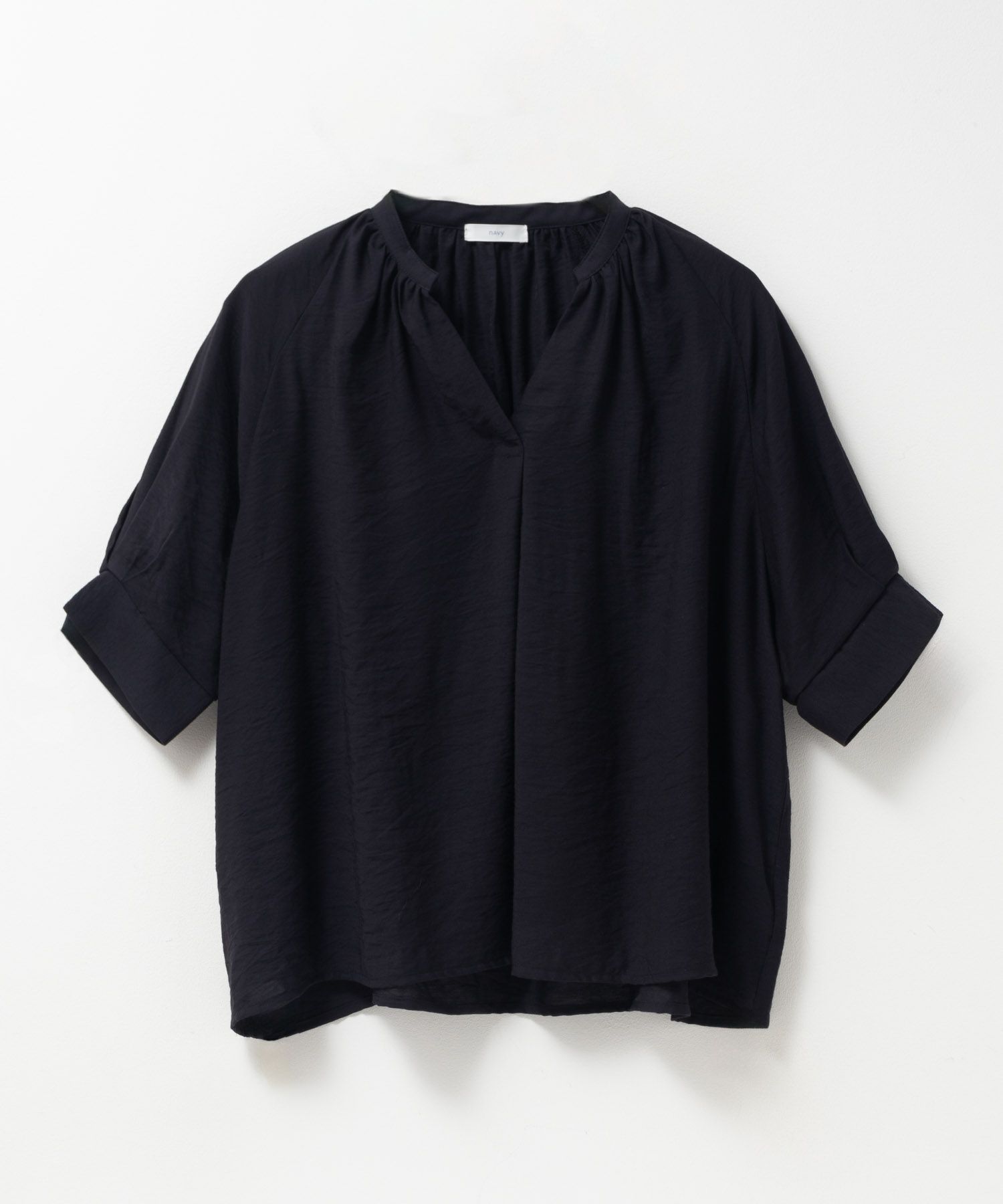 nAvy 5分袖スキッパーブラウス レディース