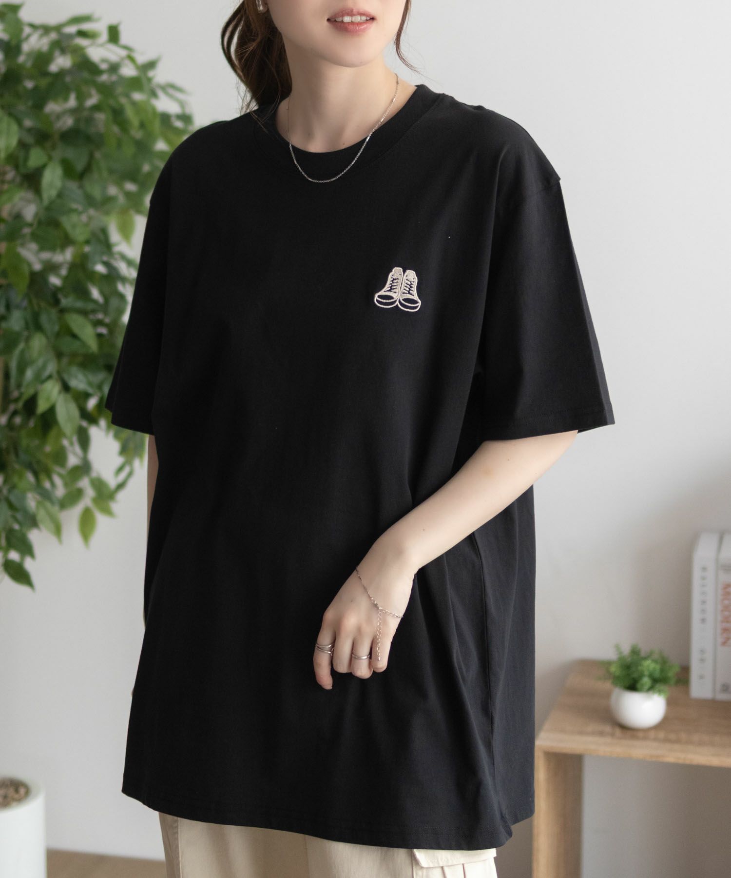 CONVERSE バックBOXプリントTシャツ レディース ネコポス 対応商品