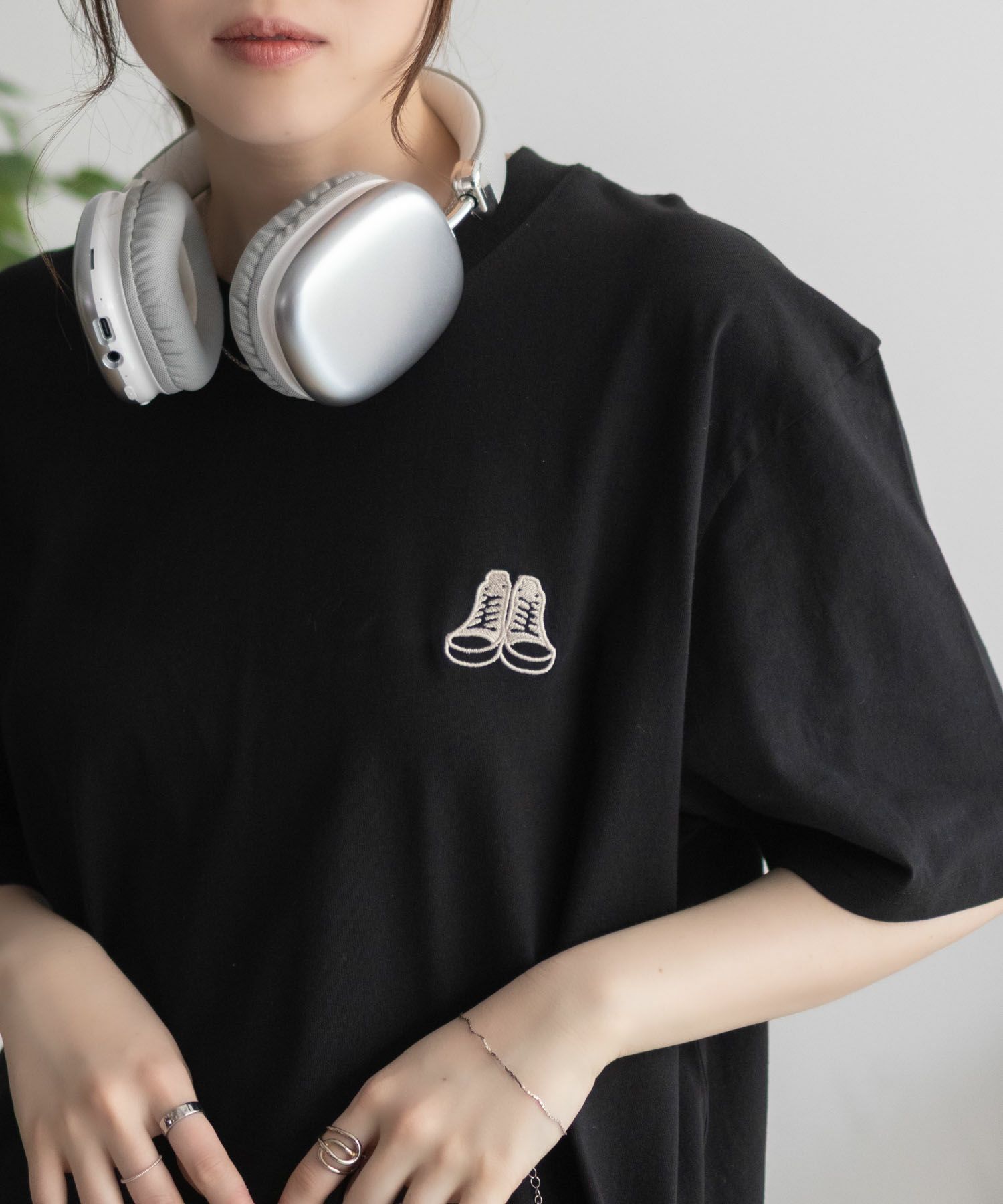 CONVERSE  バックBOXプリントTシャツ レディース メール便 対応商品商品画像-6