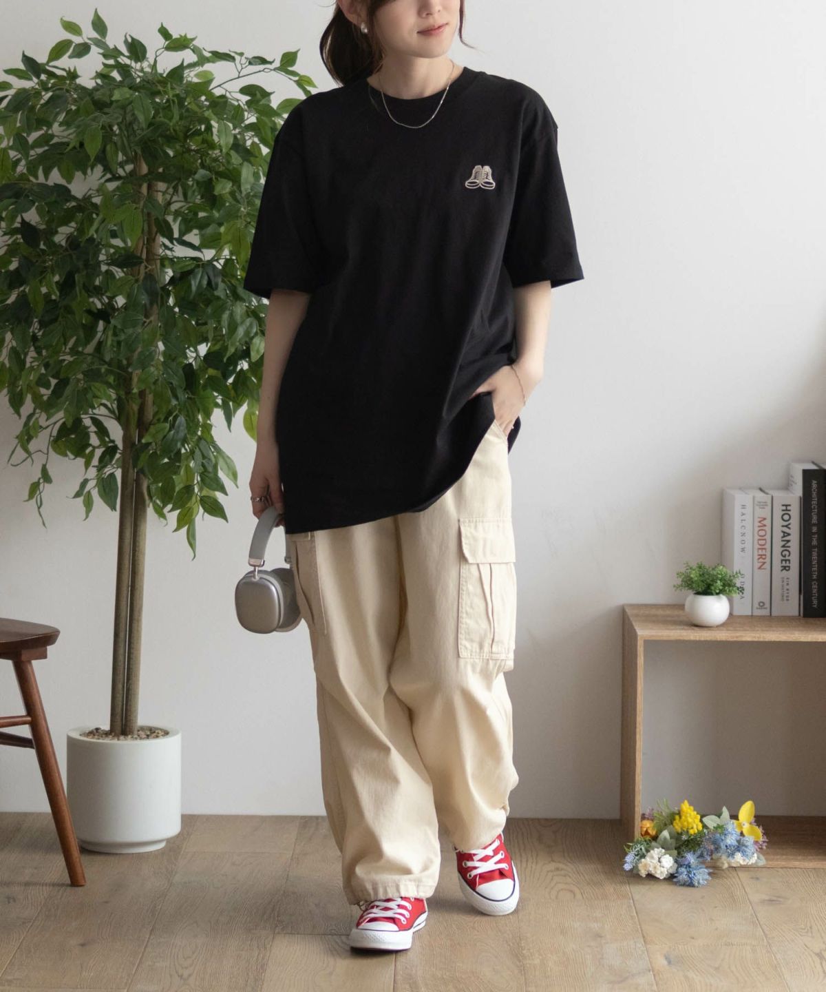 CONVERSE バックBOXプリントTシャツ レディース ネコポス 対応商品