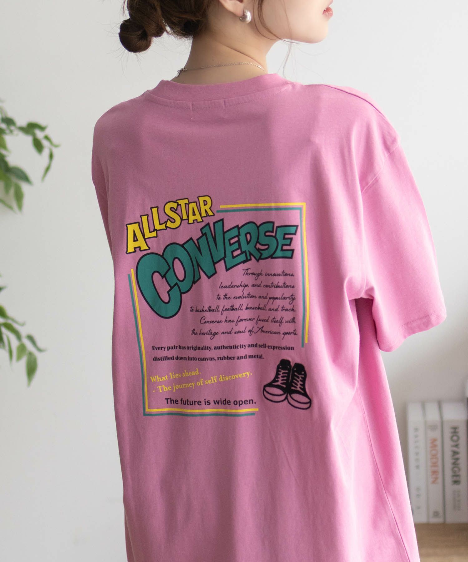 CONVERSE  バックBOXプリントTシャツ レディース メール便 対応商品商品サムネイル-12