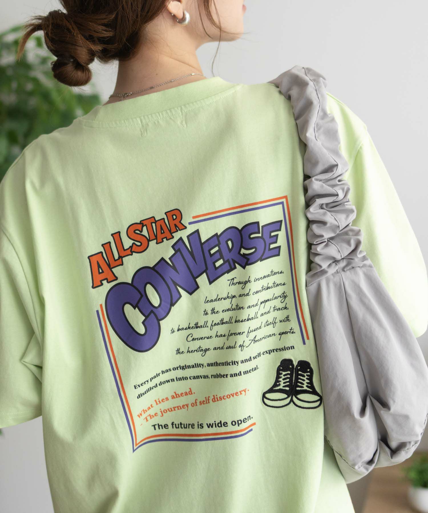 CONVERSE  バックBOXプリントTシャツ レディース メール便 対応商品商品サムネイル-17