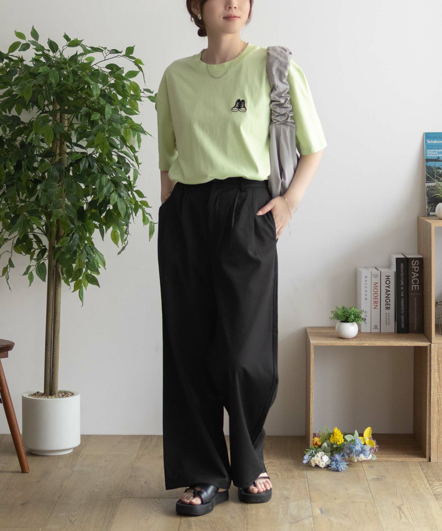 CONVERSE バックBOXプリントTシャツ レディース メール便 対応商品商品画像-18