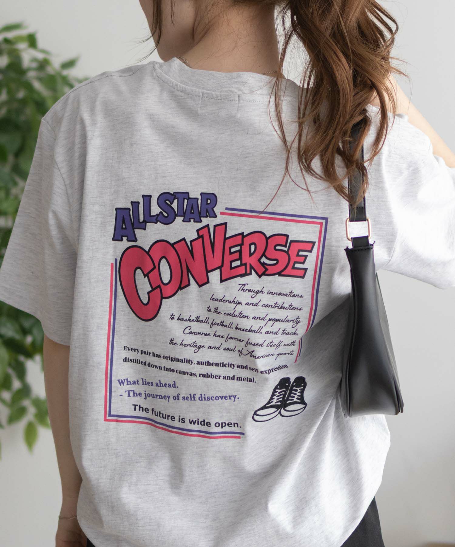 CONVERSE バックBOXプリントTシャツ レディース メール便 対応商品商品画像-20