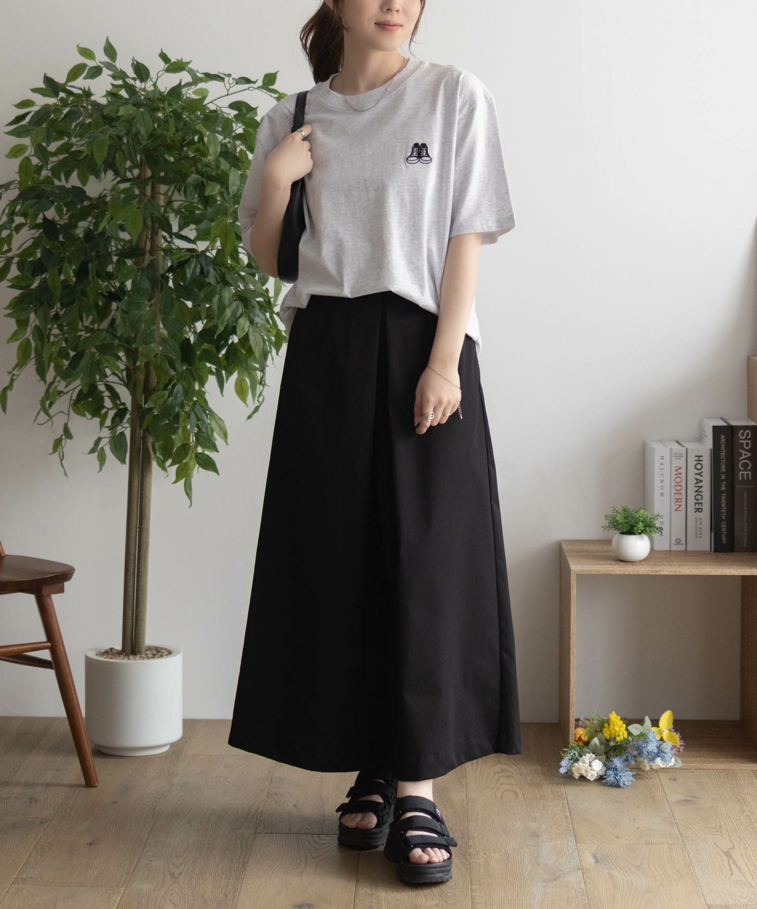 CONVERSE バックBOXプリントTシャツ レディース ネコポス 対応商品