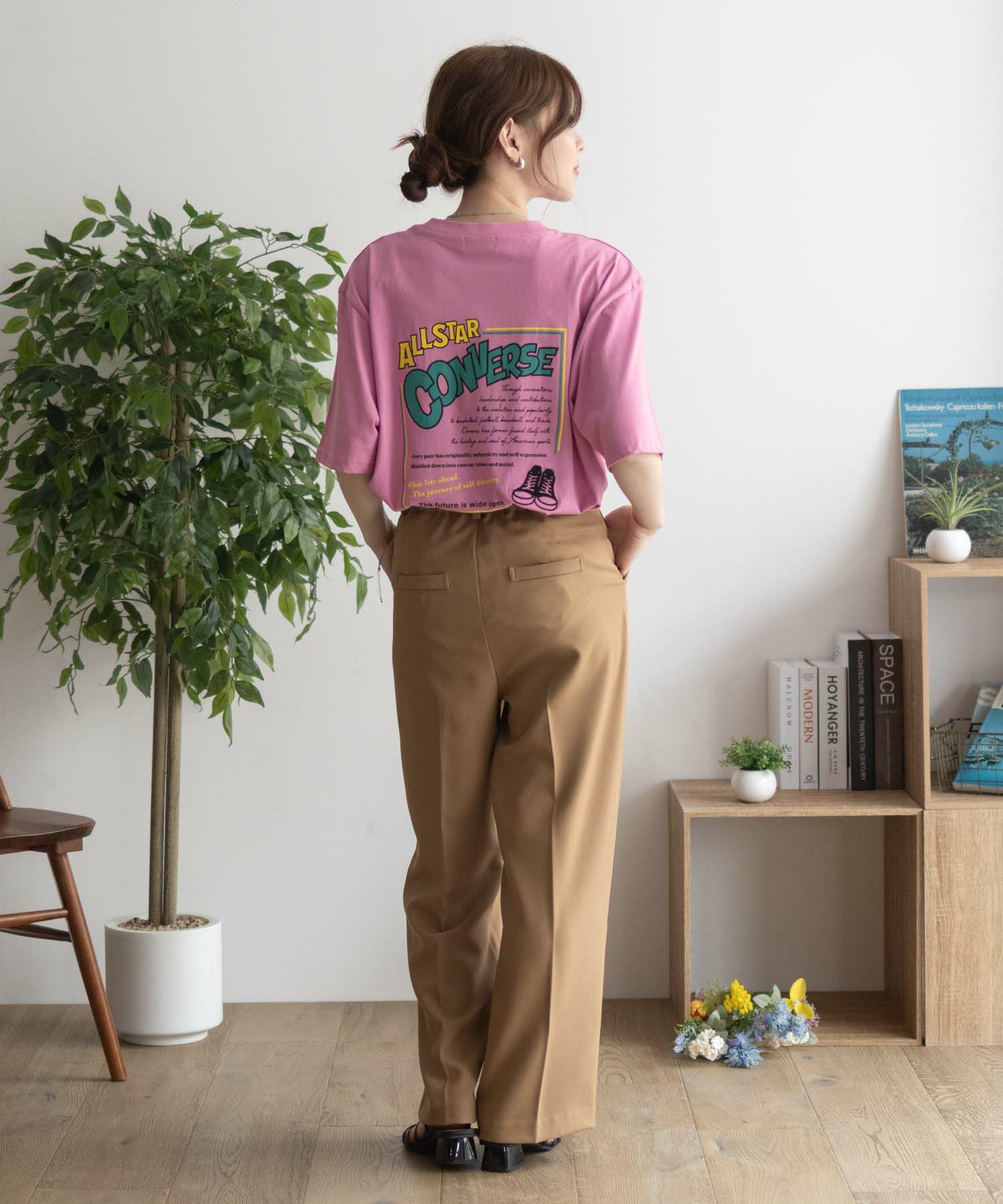 CONVERSE バックBOXプリントTシャツ レディース ネコポス 対応商品