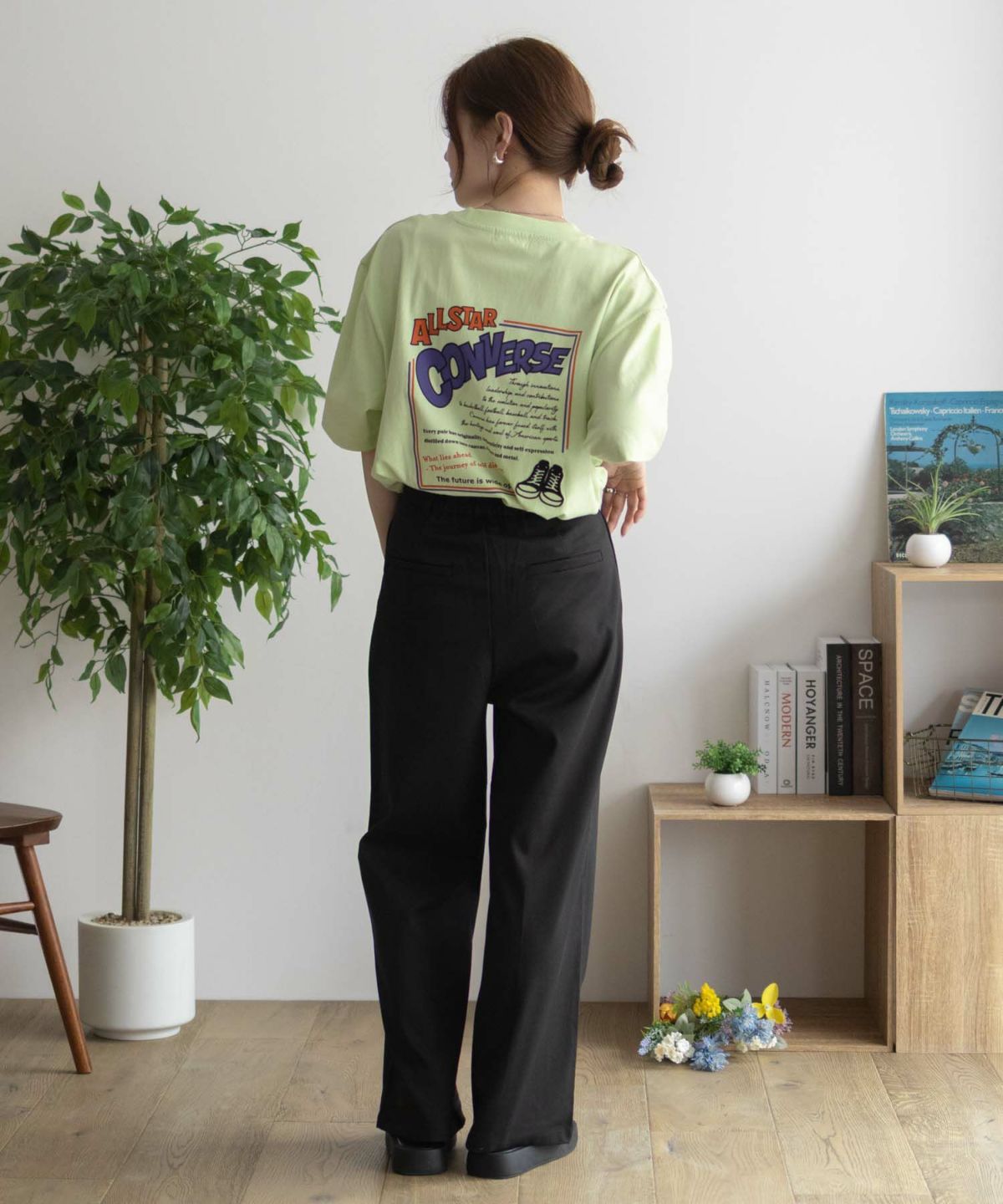 CONVERSE バックBOXプリントTシャツ レディース ネコポス 対応商品