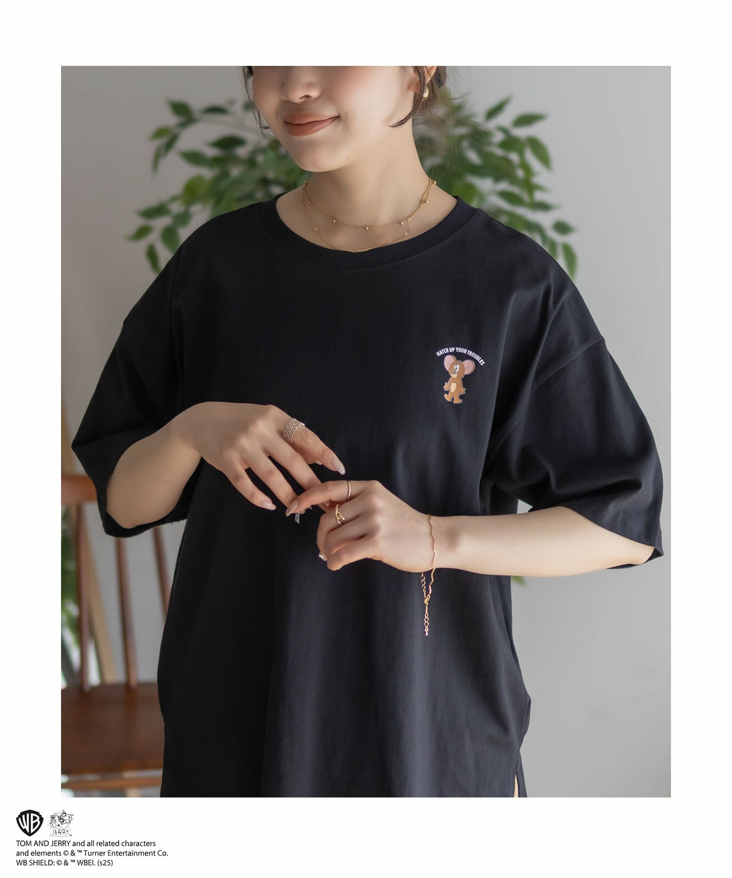 Tom and Jerry プリントTシャツ レディース メール便 対応商品商品サムネイル-5