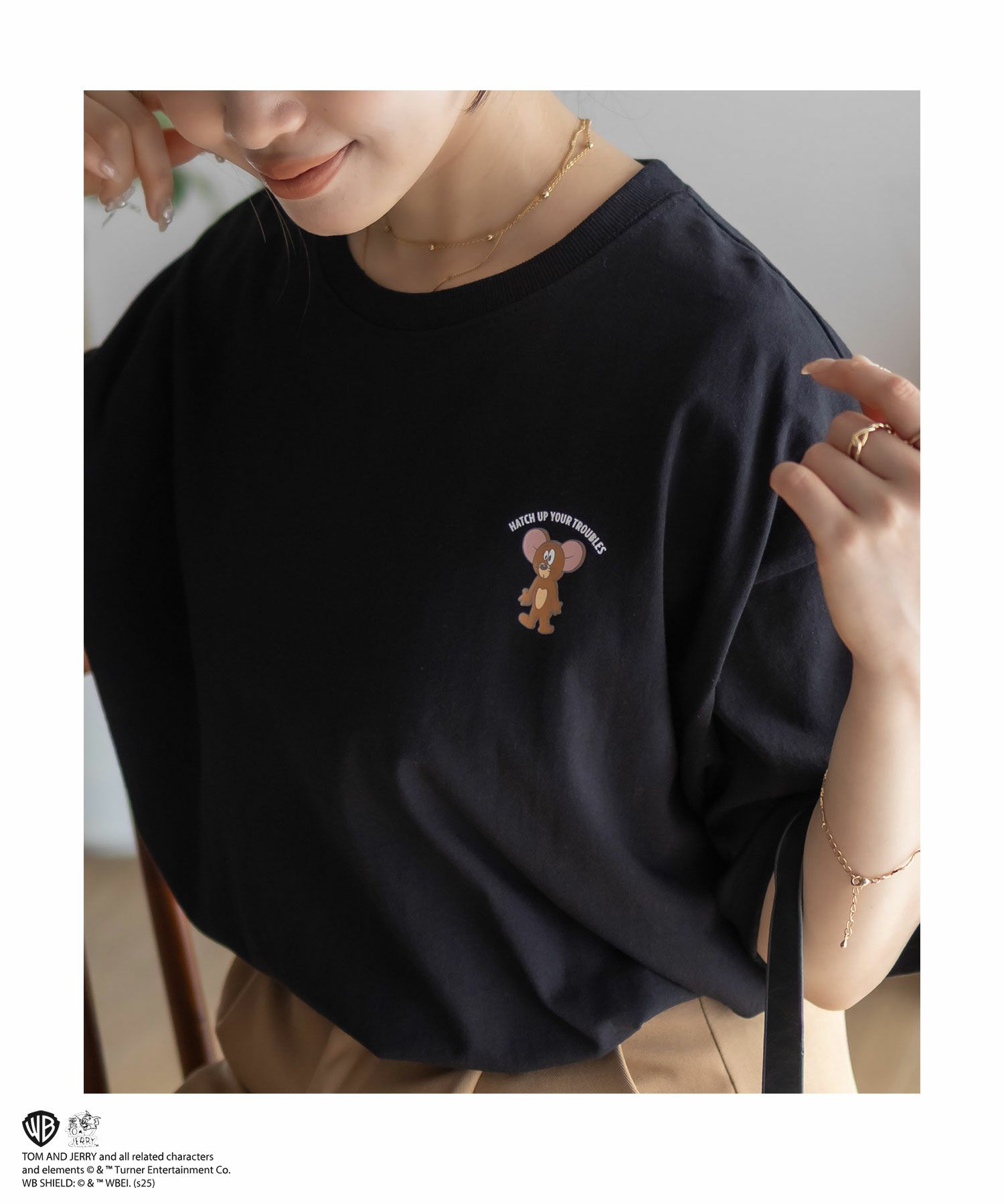 Tom and Jerry プリントTシャツ レディース メール便 対応商品商品画像-7