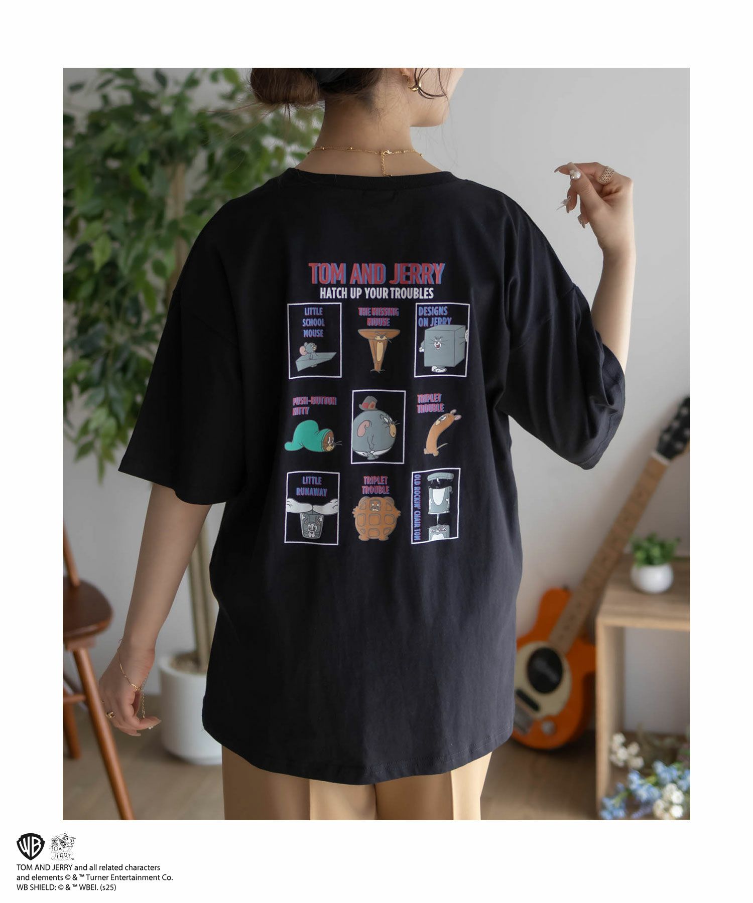 Tom and Jerry プリントTシャツ レディース メール便 対応商品商品画像-9