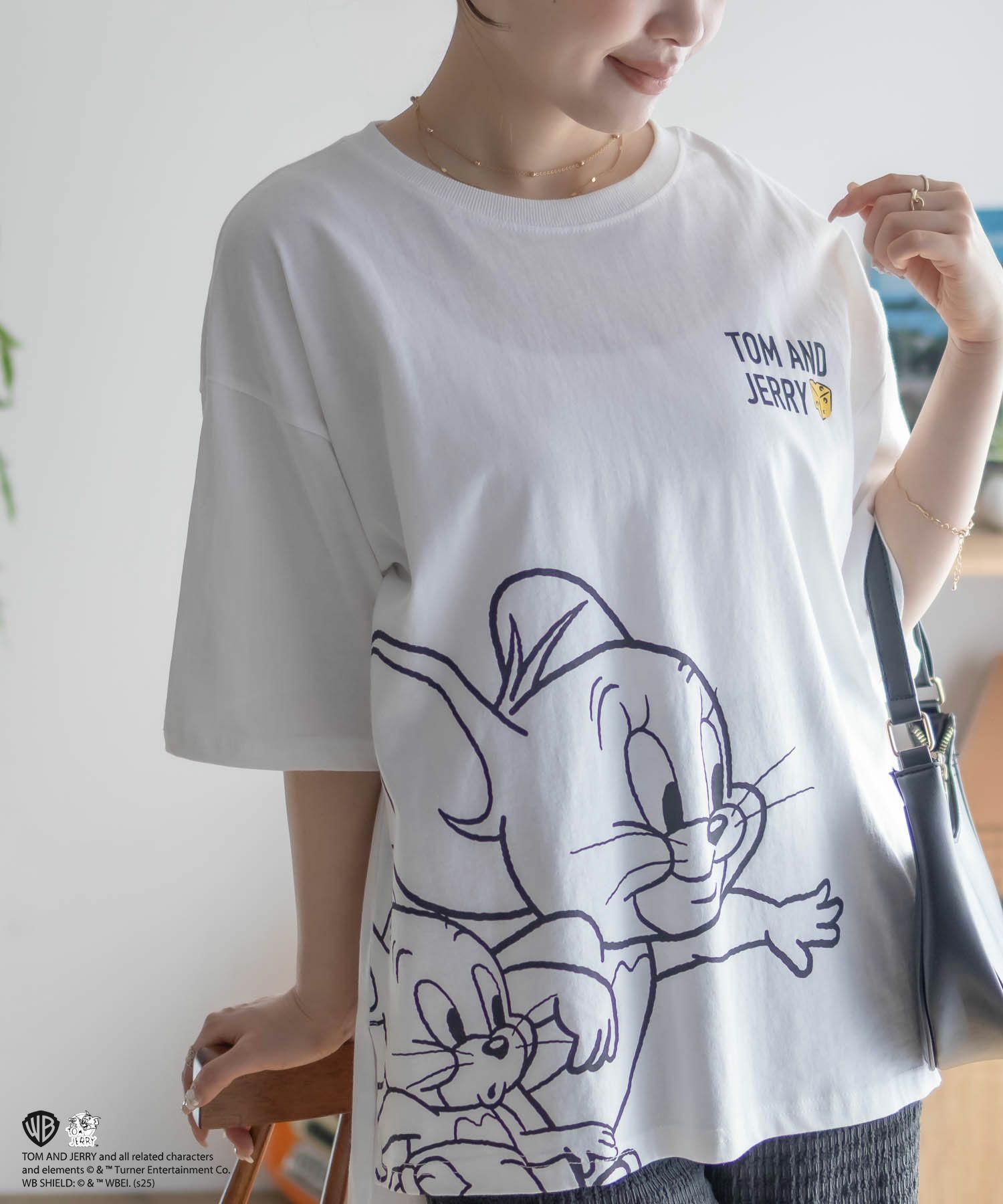 Tom and Jerry プリントTシャツ レディース メール便 対応商品商品画像-12