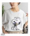 PEANUTS SNOOPY サガラ刺繍Tシャツ レディース ネコポス 対応商品