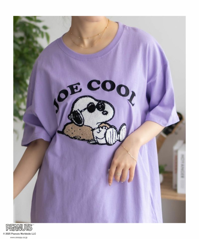PEANUTS SNOOPY サガラ刺繍Tシャツ レディース メール便 対応商品商品画像-19