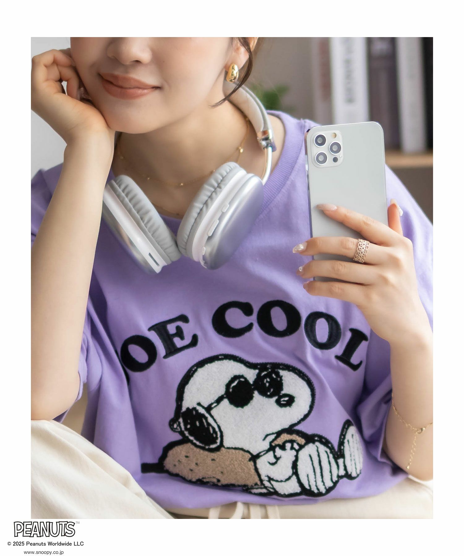 PEANUTS SNOOPY サガラ刺繍Tシャツ レディース メール便 対応商品商品画像-20