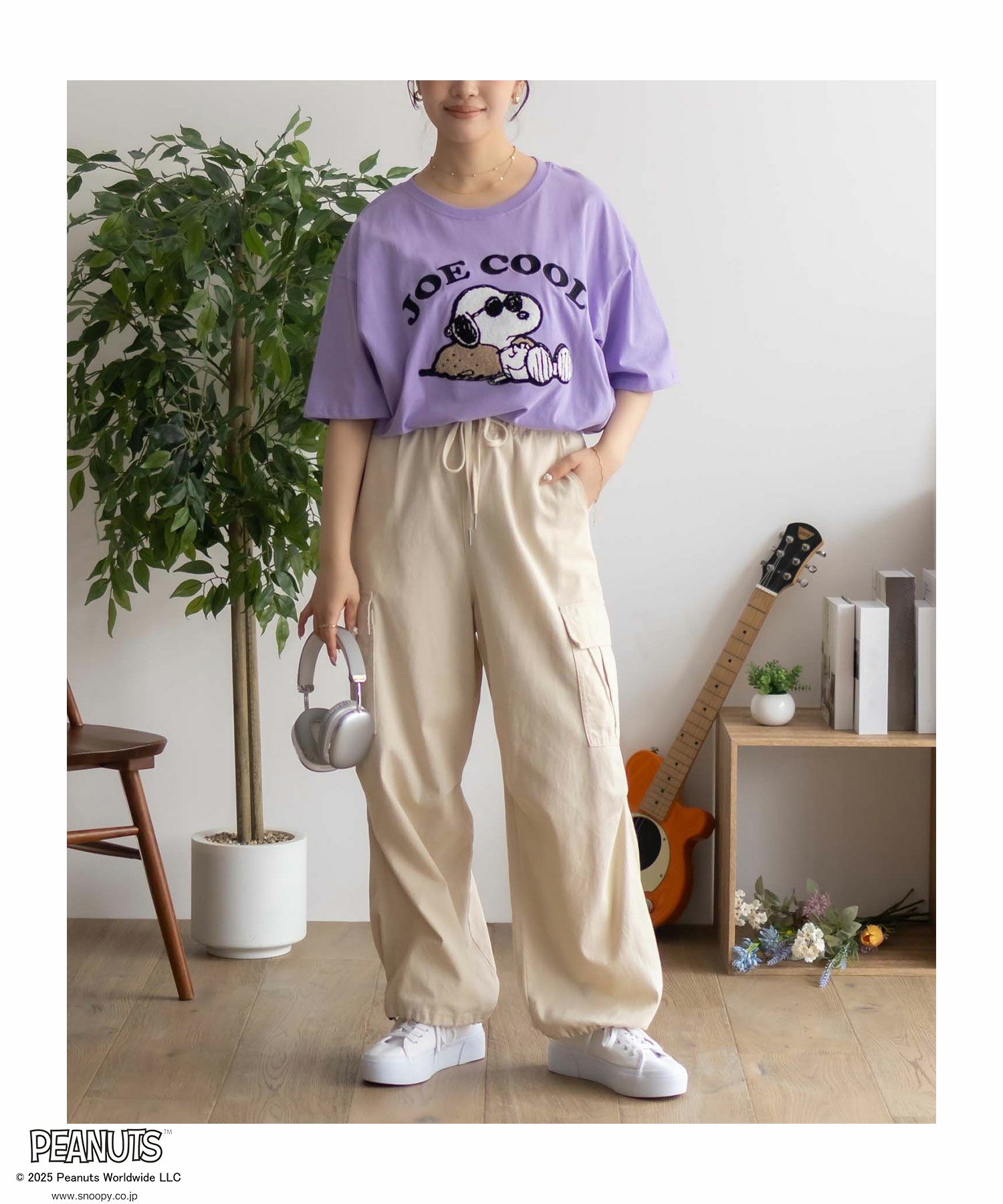 PEANUTS SNOOPY サガラ刺繍Tシャツ レディース ネコポス 対応商品