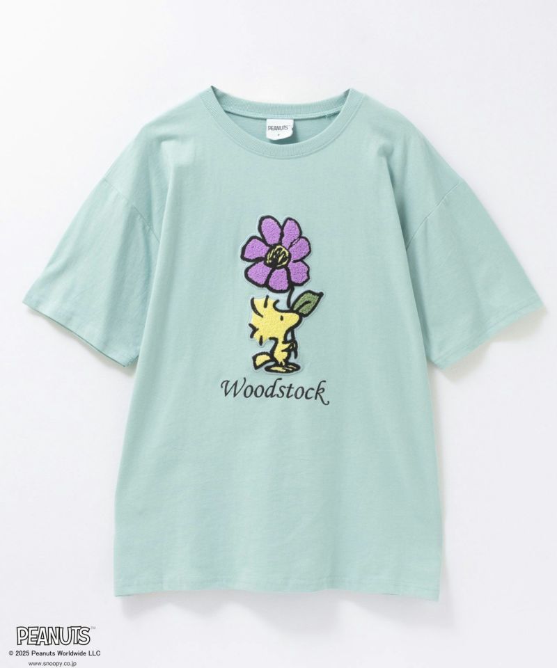PEANUTS SNOOPY サガラ刺繍Tシャツ レディース メール便 対応商品商品画像-27