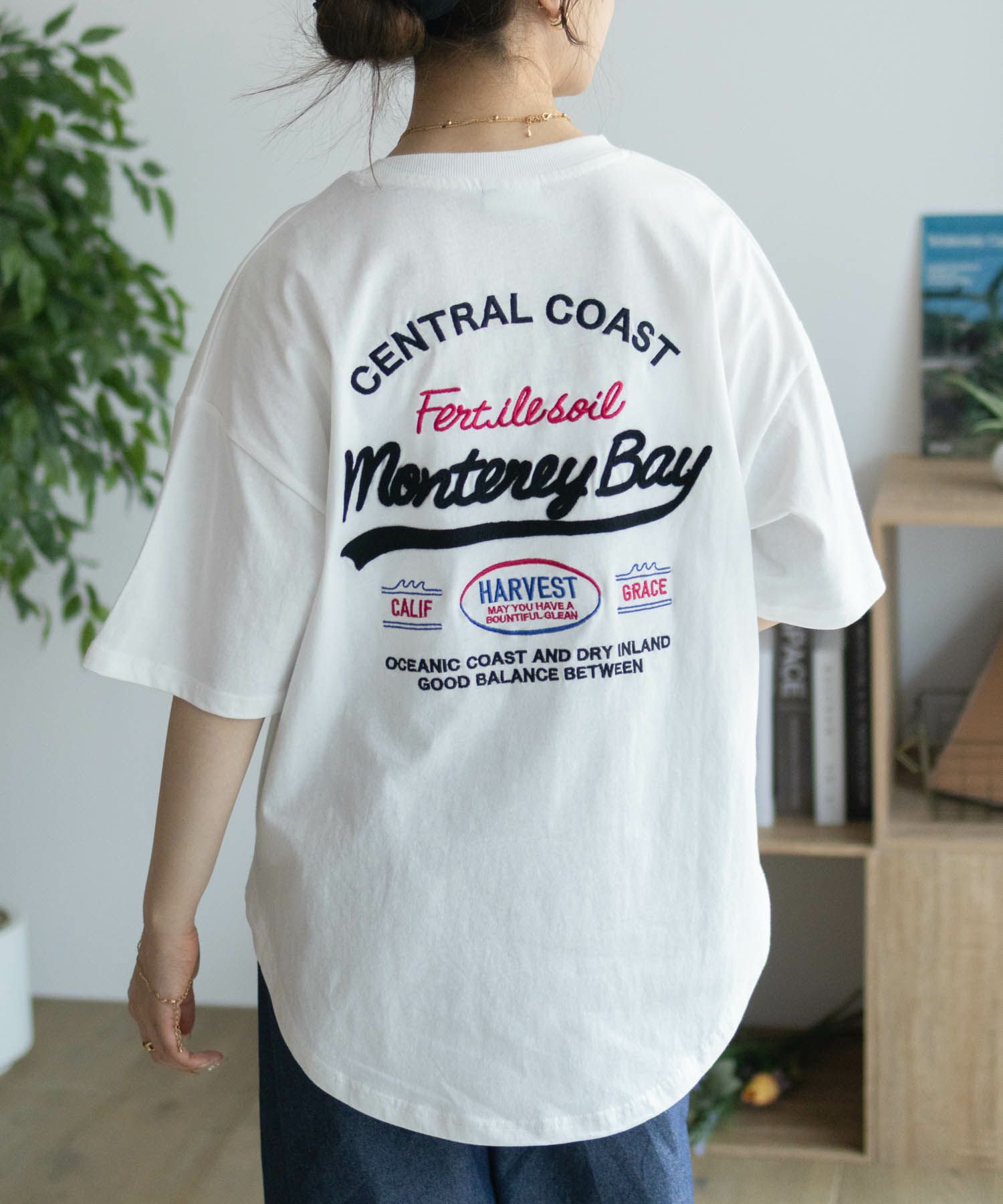 UNDERWRAPS  ビッグ刺繍ラウンドTシャツ レディース メール便 対応商品商品サムネイル-9