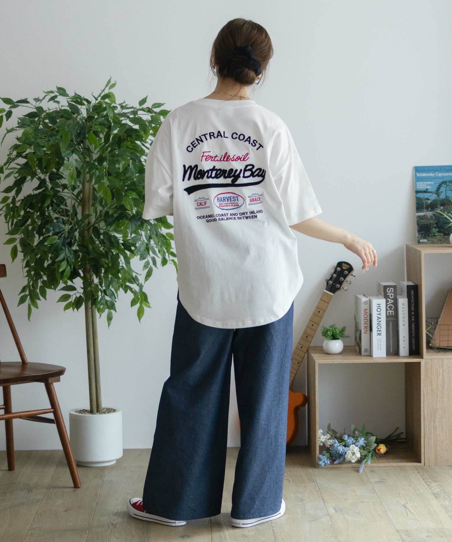 UNDERWRAPS  ビッグ刺繍ラウンドTシャツ レディース メール便 対応商品商品画像-30