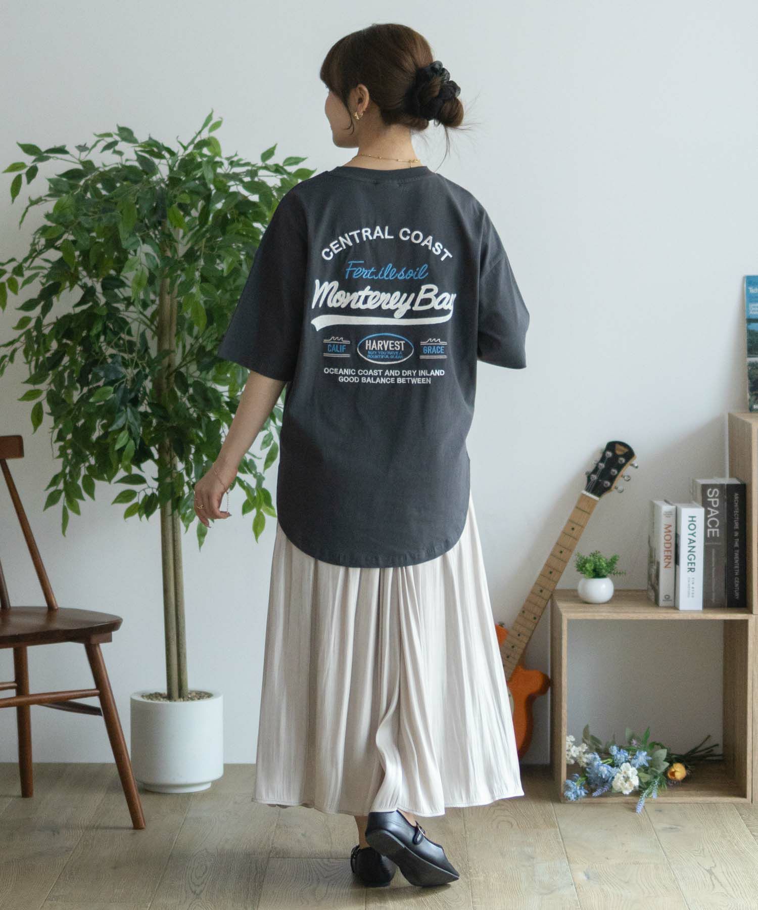 UNDERWRAPS  ビッグ刺繍ラウンドTシャツ レディース メール便 対応商品商品サムネイル-31
