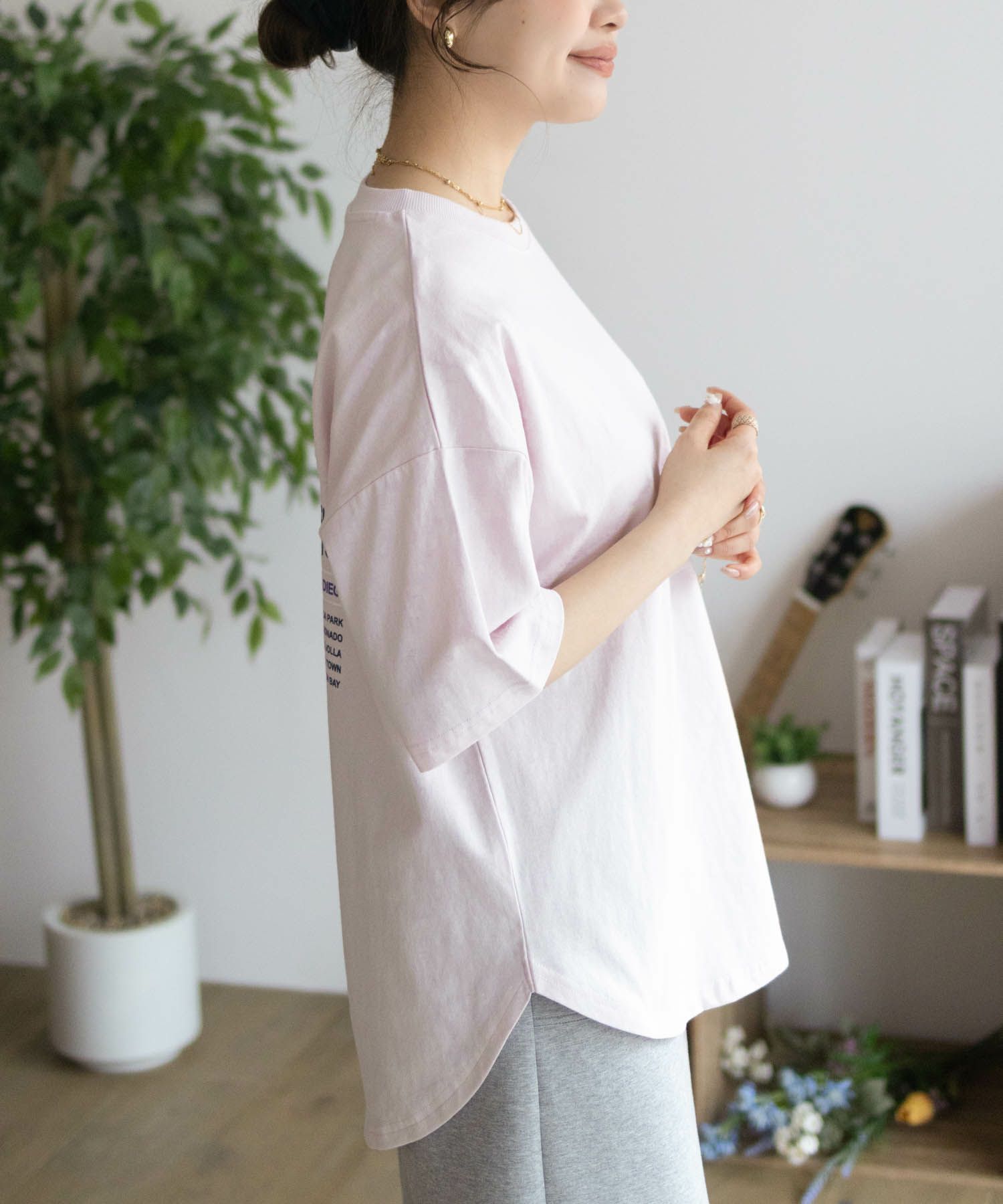 UNDERWRAPS ビッグ刺繍ラウンドTシャツ レディース メール便 対応商品商品画像-8