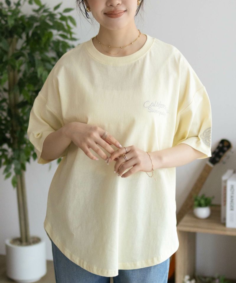 UNDERWRAPS  ビッグ刺繍ラウンドTシャツ レディース メール便 対応商品商品画像-11