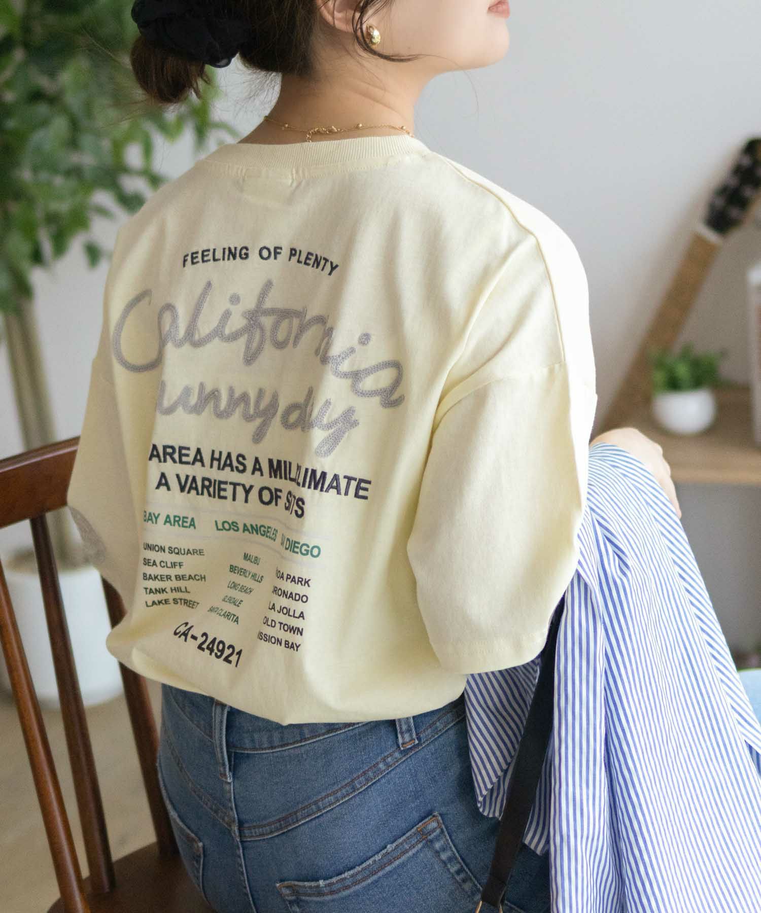 UNDERWRAPS ビッグ刺繍ラウンドTシャツ レディース メール便 対応商品商品画像-14