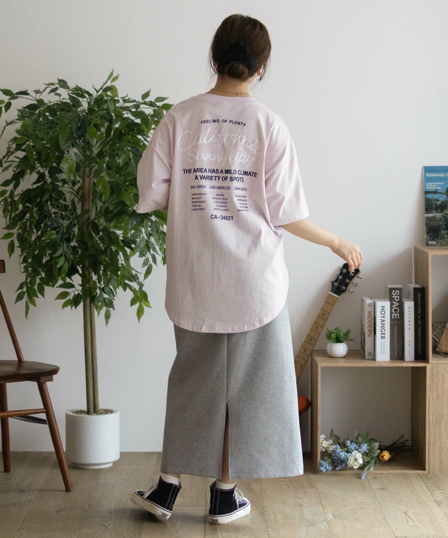 UNDERWRAPS  ビッグ刺繍ラウンドTシャツ レディース メール便 対応商品商品画像-31