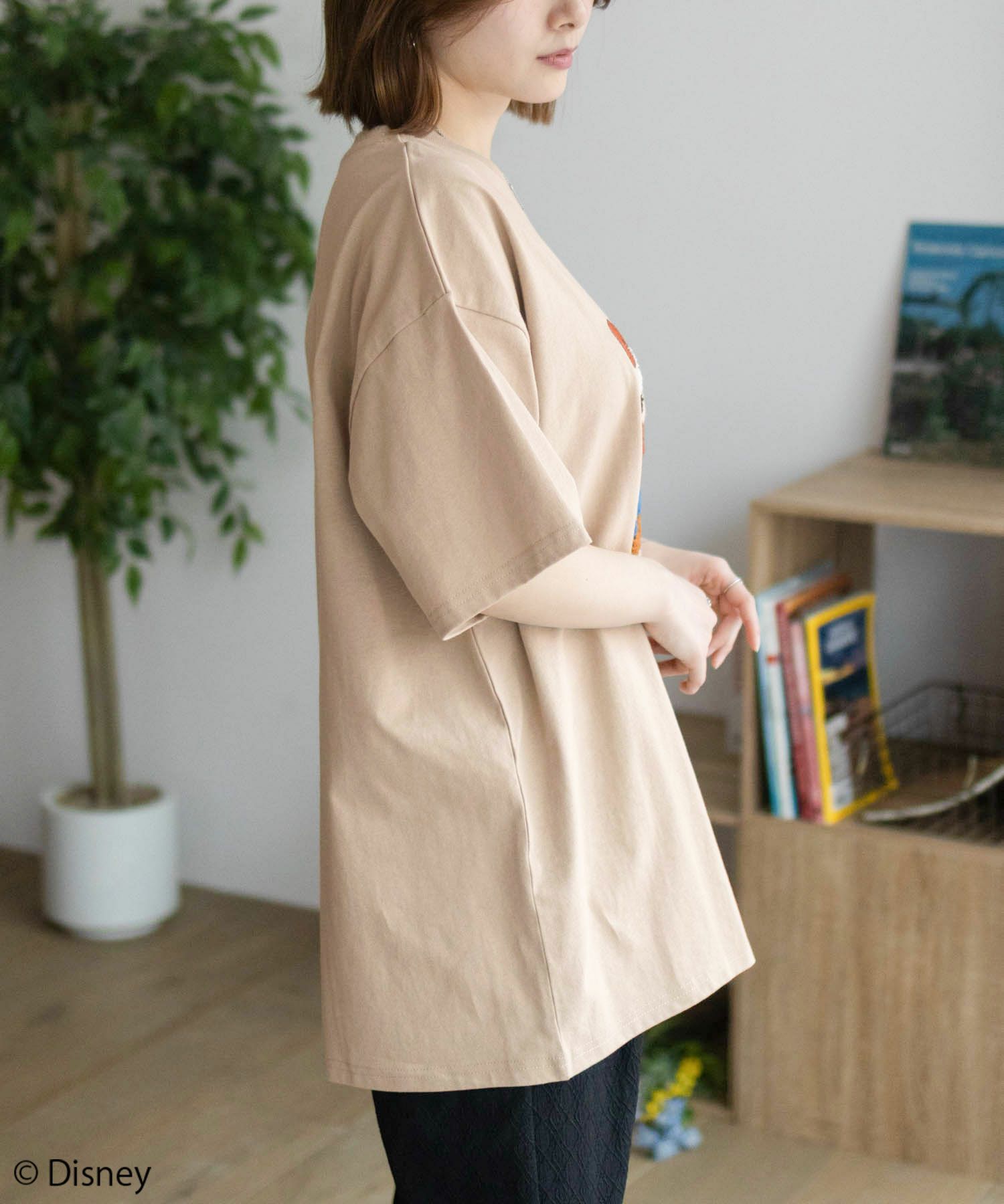 Disney ミッキーマウス チップ＆デール / サガラ刺繍Tシャツ レディース ネコポス 対応商品