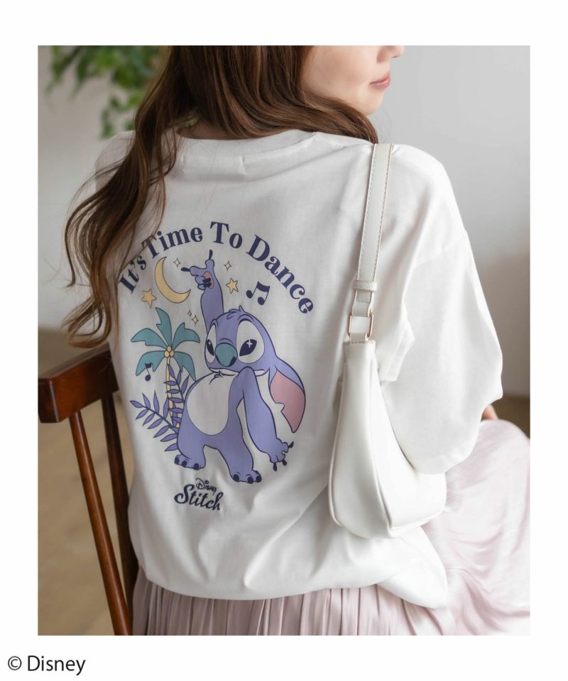 Disney スティッチ / プリント刺繍Tシャツ レディース ネコポス 対応商品商品画像-2