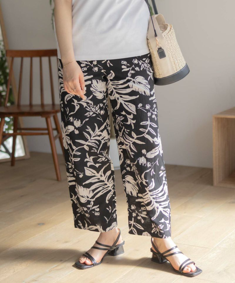 Howdy Marie  インドファブリック 綿麻ワイドパンツ レディース商品画像-2