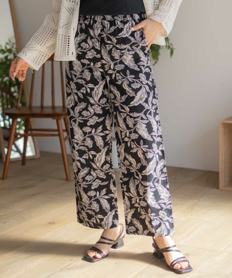 Howdy Marie  インドファブリック 綿麻ワイドパンツ レディース商品画像-15