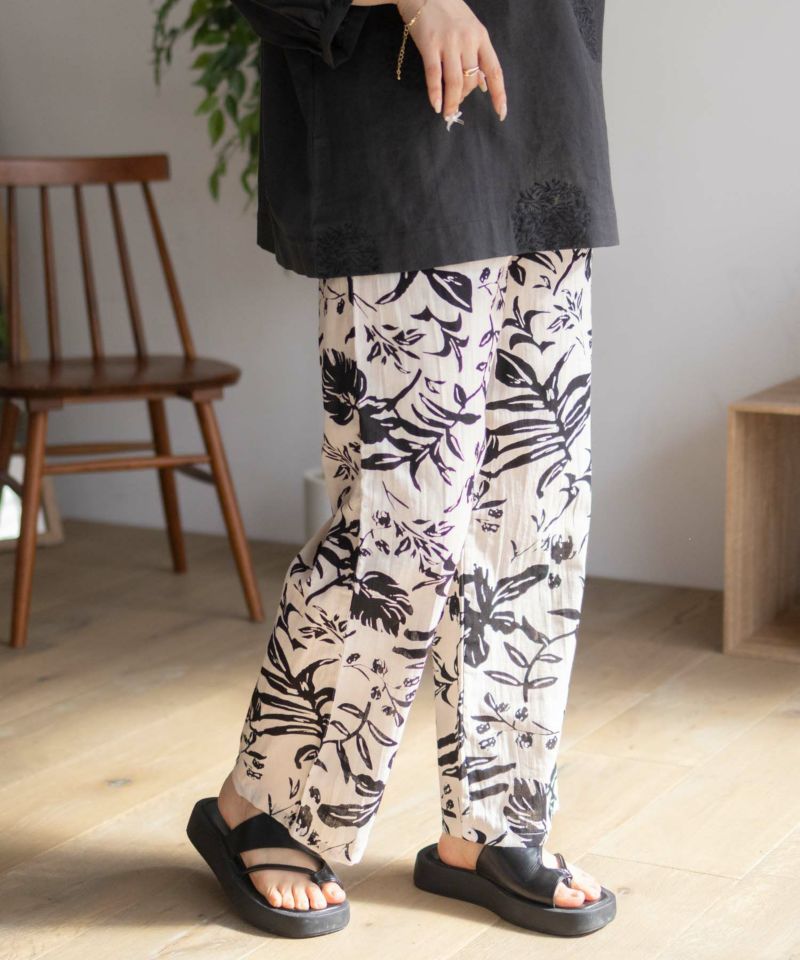 Howdy Marie  インドファブリック 綿麻ワイドパンツ レディース商品画像-20