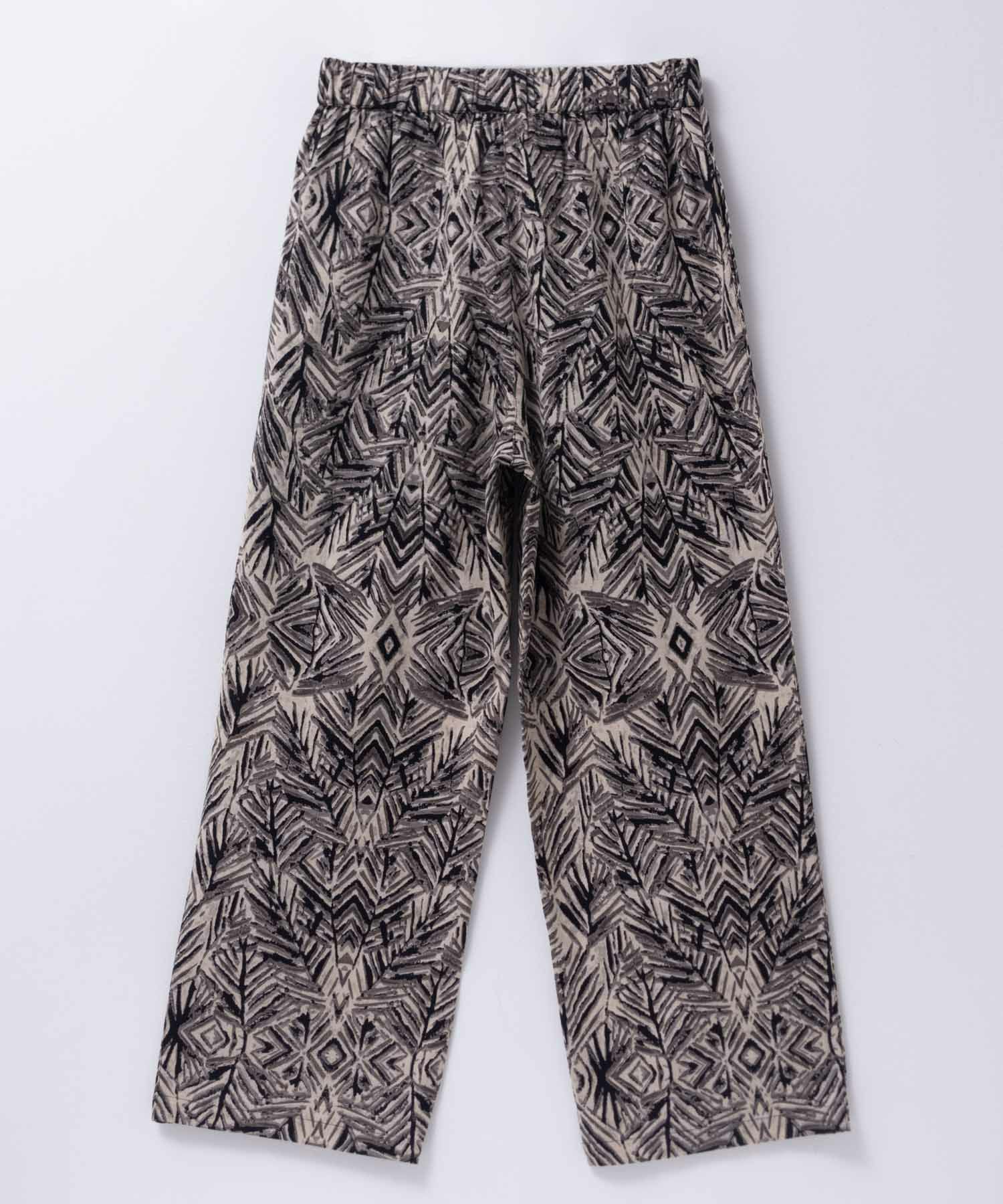 Howdy Marie インドファブリック 綿麻ワイドパンツ レディース