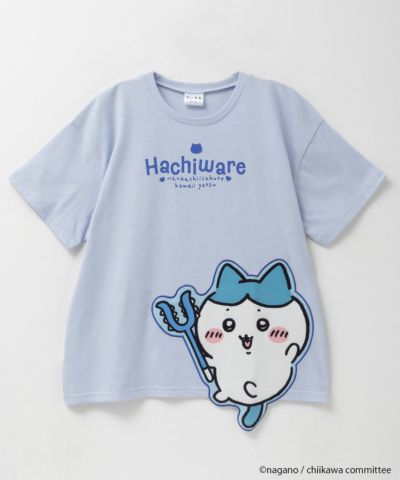 ちいかわ アップリケ半袖Tシャツ ハチワレ キッズ ネコポス 対応商品